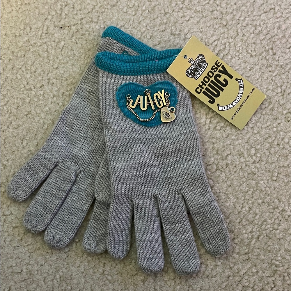 Vintage Juicy Couture 100% Mercerized Wool Gloves NWT